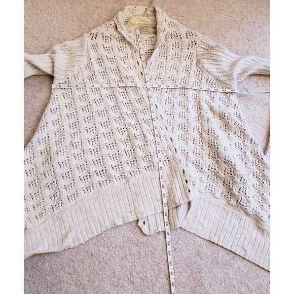 AllSaints Theo Short Off White Wrap Luxurious Knit Cardigan Size M/L 12-14 EUC - Picture 5 of 14